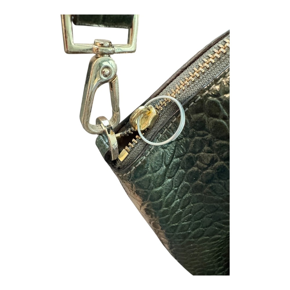 Kate Spade Savannah Satchel Handbag Croco Embossed Leather Womens Bag Loden - Picture 4 of 9